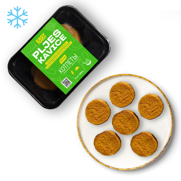 Морковные котлеты с овсяными хлопьями, 300 г (замороженные) 6 шт